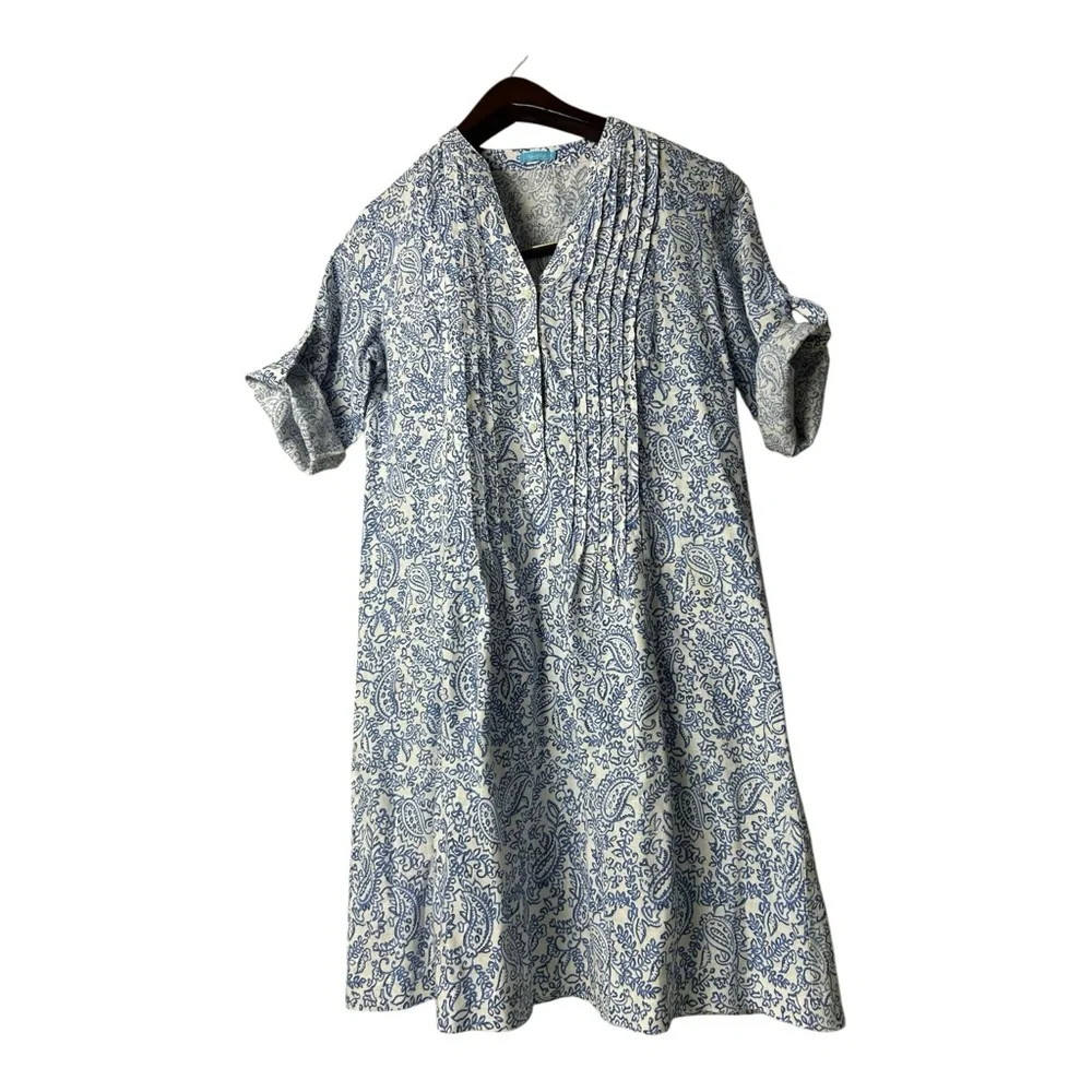 J. McLaughlin Blue Riviera 100% Linen Dress
paisley pintuck Dress size XS - Picture 2 of 9